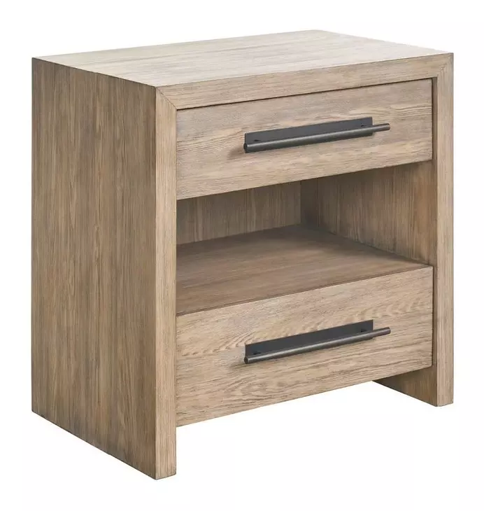 Abode Boulder 2 Drawer Open Nightstand with USB Charging