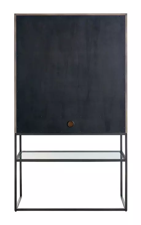 Dwell Boulder and Gray 2 Door Bar Cabinet with LED