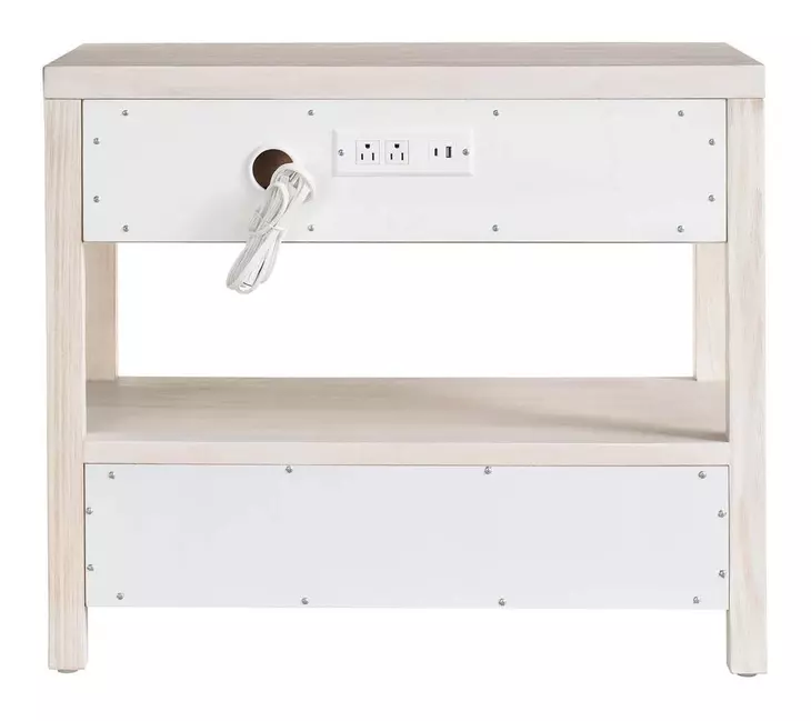 Abode River Rock 2 Drawer Nightstand with USB Charging