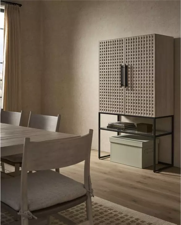 Dwell River Rock and Gray 2 Door Bar Cabinet with LED