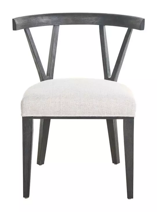 Abode Beige and River Rock Upholstered Side Chair