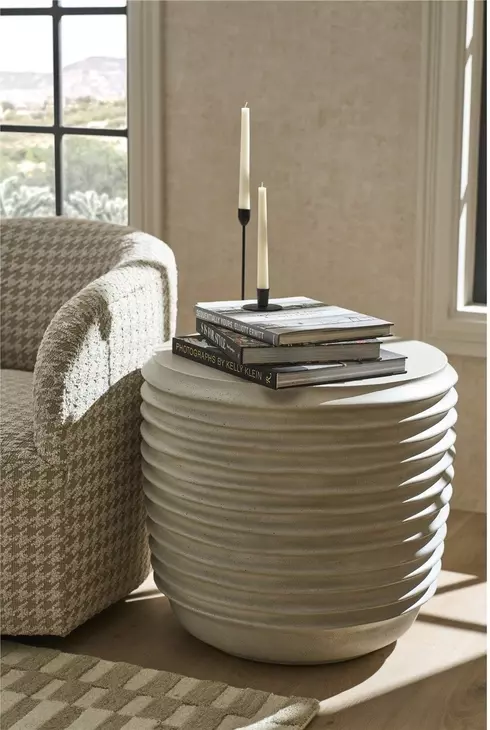 Abode Linen Outdoor Round Side Table