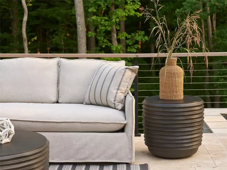 Dwell Charcoal Outdoor Round Side Table
