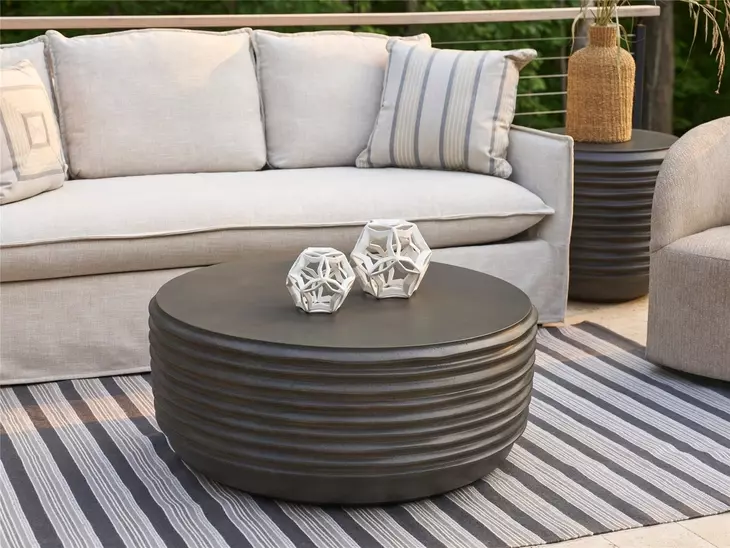 Dwell Charcoal Outdoor Round Cocktail Table
