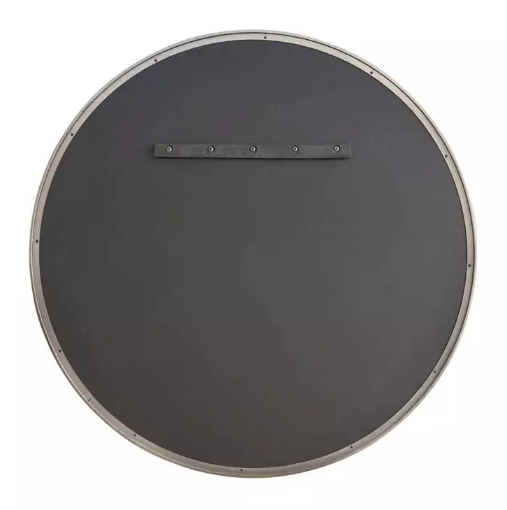 Modern Smoked Bronze Round Accent Wall Mirror