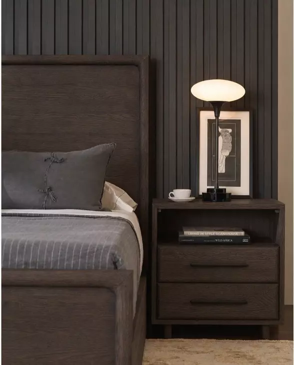 Evermont Sable 2 Drawer Open Nightstand with USB Charging and LED
