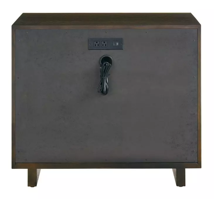 Modern Sable 3 Drawer Nightstand with USB Charging