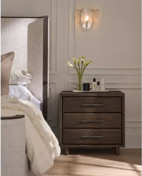 Modern Sable 3 Drawer Nightstand with USB Charging
