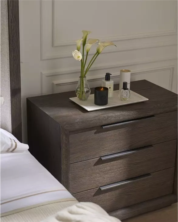 Evermont Sable 3 Drawer Plinth Nightstand with USB Charging