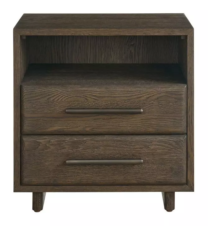 Evermont Sable 2 Drawer Open Nightstand with USB Charging and LED