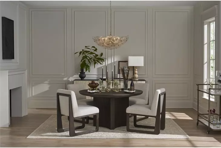 Evermont Beige and Sable Upholstered Side Chair Set of 2