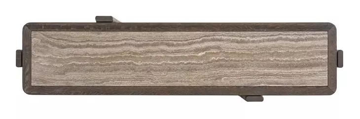 Evermont Sable and Dark Gray Travertine Top Occasional Table Set