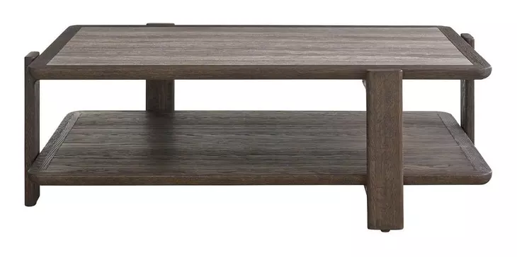 Evermont Sable and Dark Gray Travertine Top Occasional Table Set