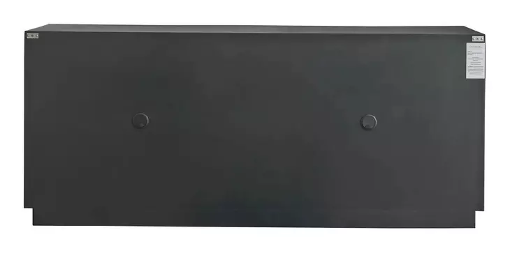 Modern Black and White 4 Door Travertine Stone Credenza