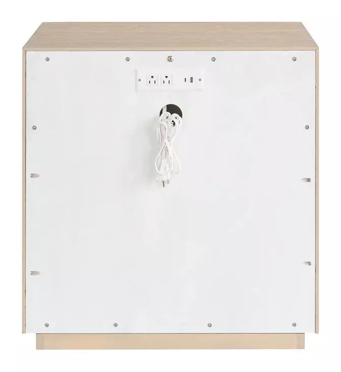 Evermont Desert 1 Drawer Open Nightstand with USB Charging and LED