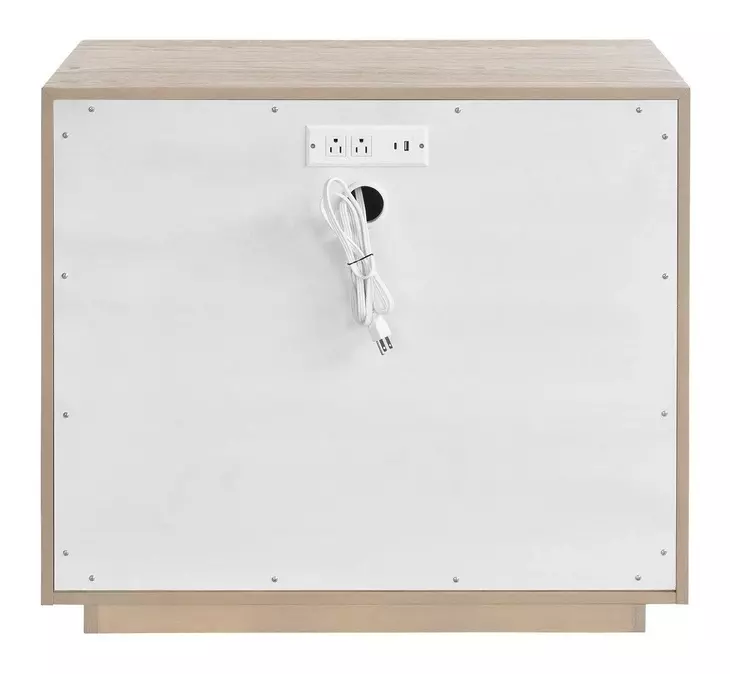 Evermont Desert 3 Drawer Plinth Nightstand with USB Charging