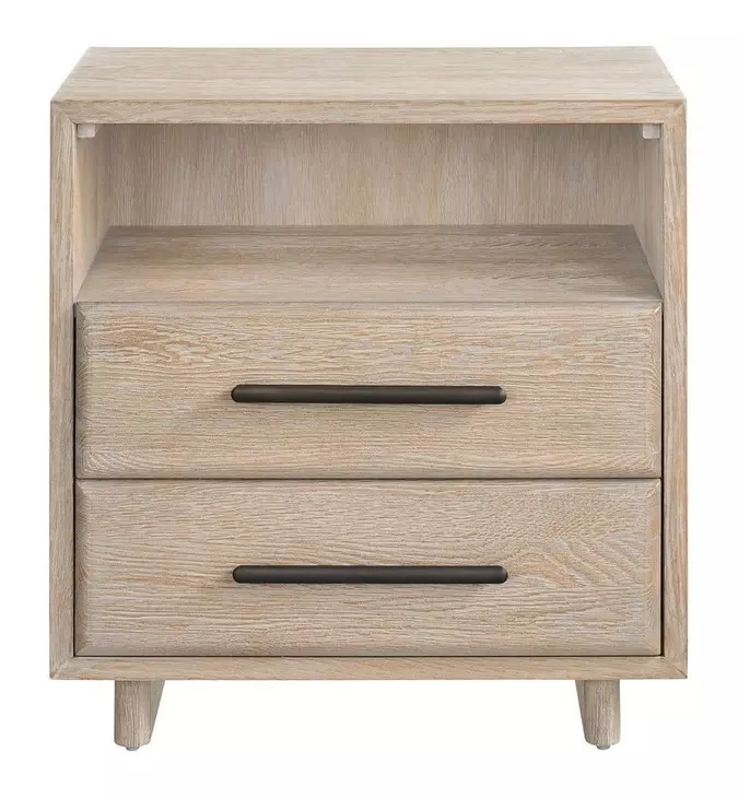 Evermont Desert 2 Drawer Open Nightstand with USB Charging and LED