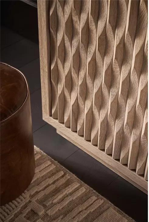 Evermont Desert 4 Door Dune Credenza with USB Charging