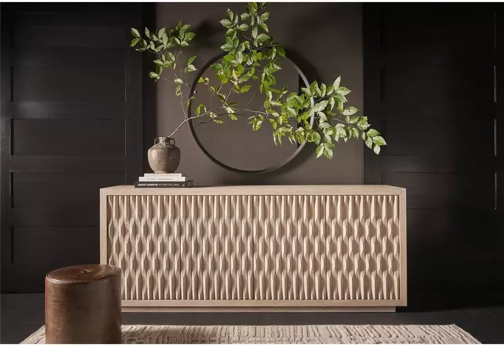 Evermont Desert 4 Door Dune Credenza with USB Charging