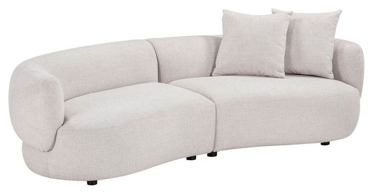 Mavis Neola Fog 95" Sofa with Pillows