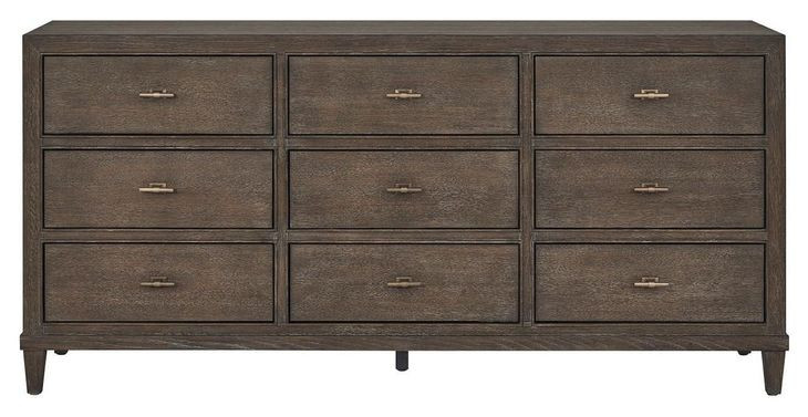 Montclair Embossed Cocoa 9 Drawer Dresser