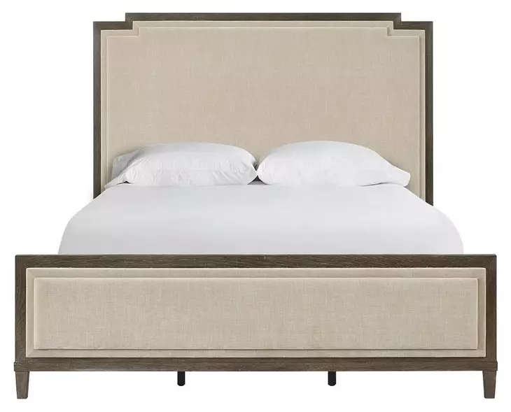 Ashford Cocoa and Silken Fog Queen Upholstered Panel Bedroom Set