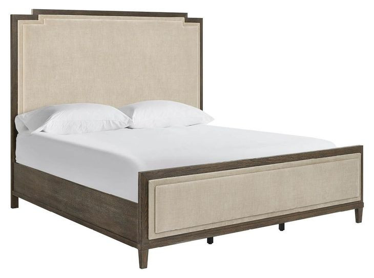 Montclair Cocoa and Silken Fog Upholstered Panel Bedroom Set