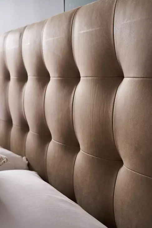 Montclair Vail Toffee Leather King Upholstered Panel Bed