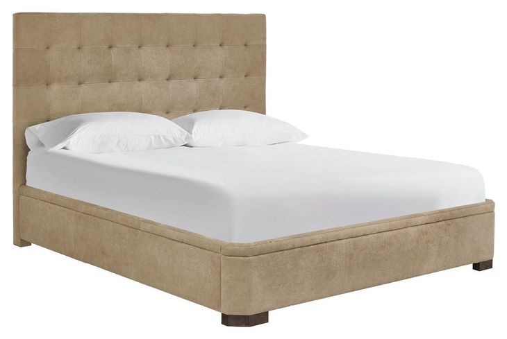 Montclair Vail Toffee Leather Upholstered Panel Bedroom Set