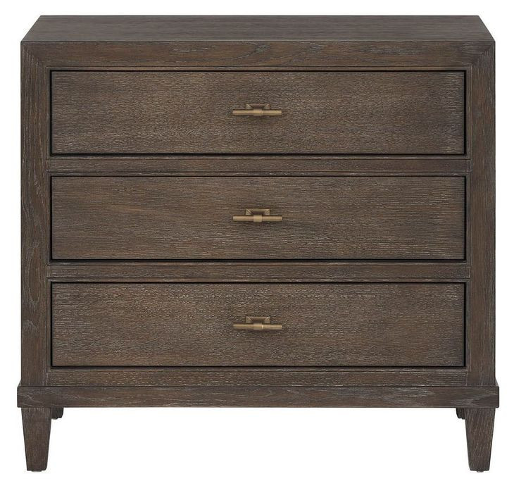 Montclair Cocoa 3 Drawer Nightstand with USB Charging