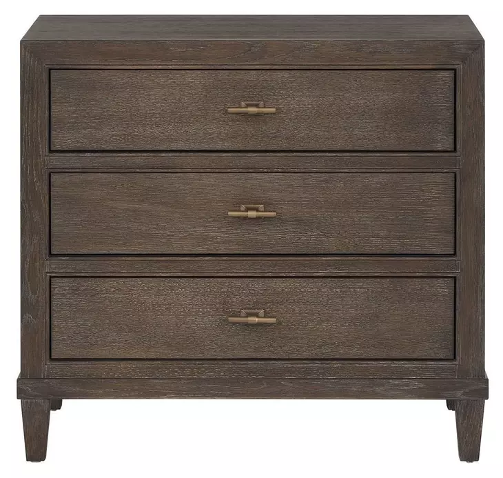 Montclair Cocoa 3 Drawer Nightstand with USB Charging