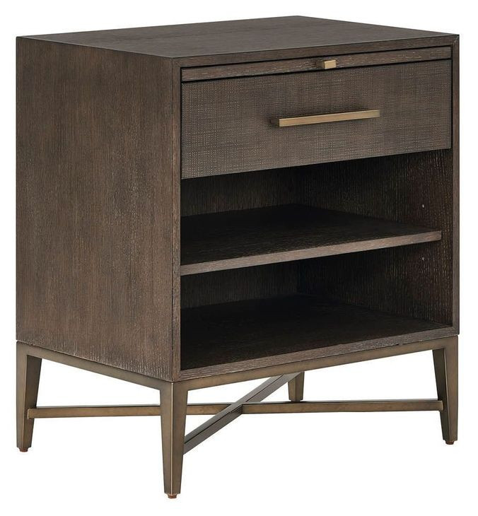 Montclair Cocoa and Silken Fog Upholstered Panel Bedroom Set from