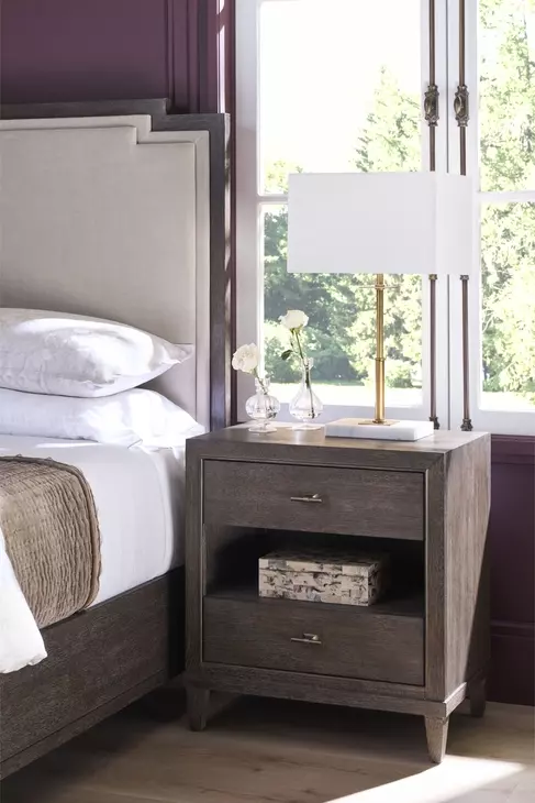 Montclair Cocoa 2 Drawer Nightstand with USB Charging