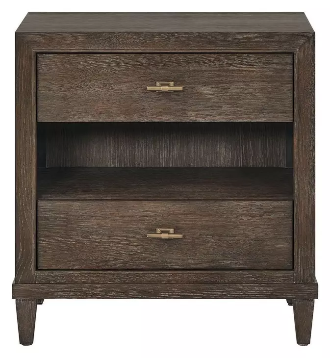 Montclair Cocoa 2 Drawer Nightstand with USB Charging