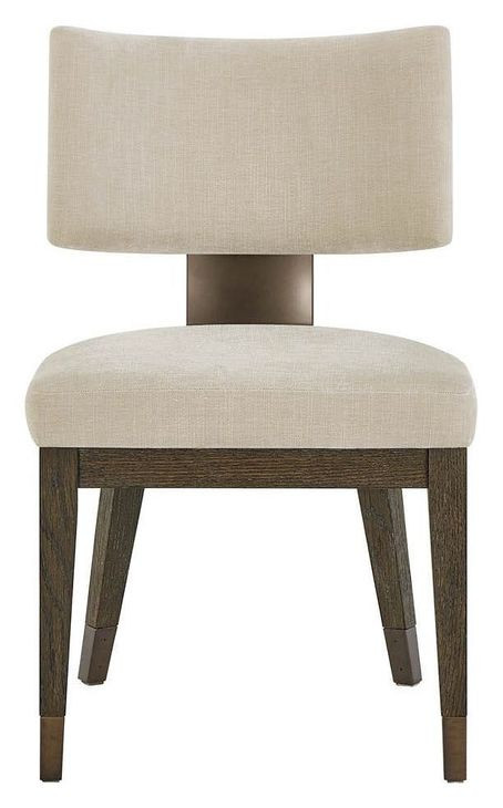 Montclair Silken Fog Upholstered Klismos Back Side Chair Set of 2