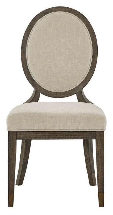 Montclair Silken Fog Upholstered Oval Back Side Chair Set of 2