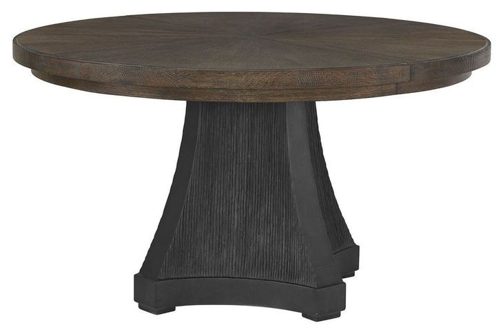 Montclair Cinder and Cocoa Extendable Round Dining Table