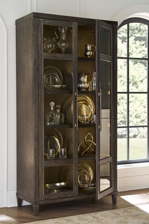 Montclair Cocoa 2 Glass Door Display Cabinet with LED