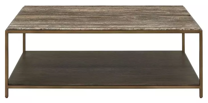 Ashford Brindle and Smoked Gold Rectangular Travertine Top Occasional Table Set