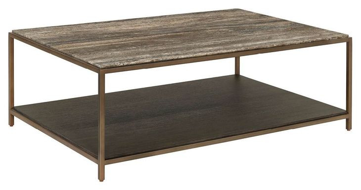 Montclair Brindle and Smoked Gold Travertine Top Occassional Table Set