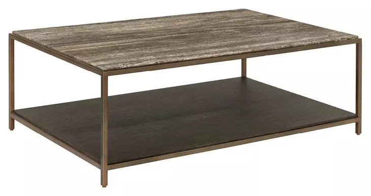 Montclair Brindle and Smoked Gold Travertine Top Occassional Table Set