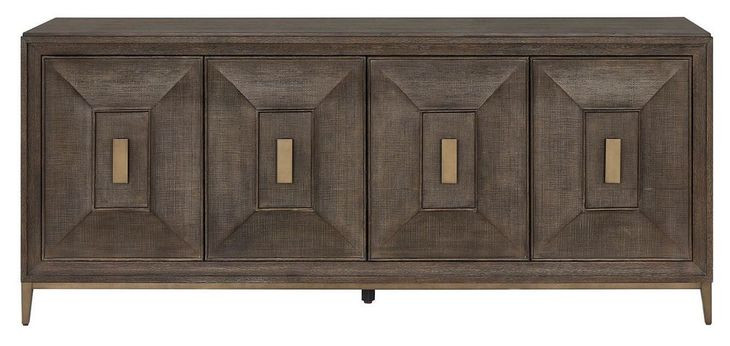 Montclair Cocoa 4 Door Embossed Credenza