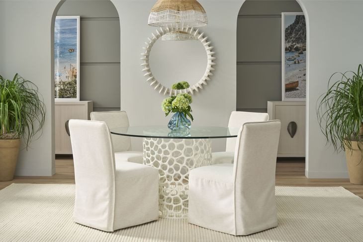 Oasis Nomad Snow Performance Fabric Mainsail Side Chair