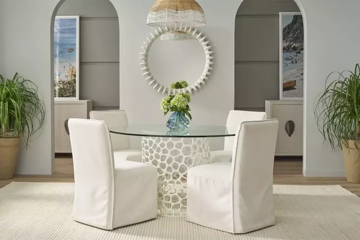 Oasis Nomad Snow Performance Fabric Mainsail Side Chair