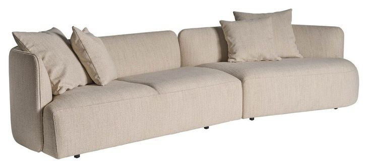 Kaia Rhine Sand 2 Piece Modular LAF Sectional Chaise with Pillows