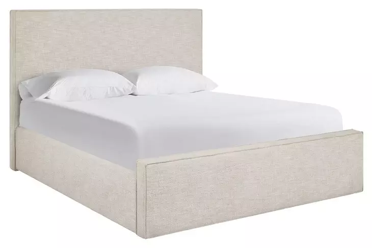 Oasis Drift Yukon Sand Performance Fabric Queen Upholstered Panel Bed