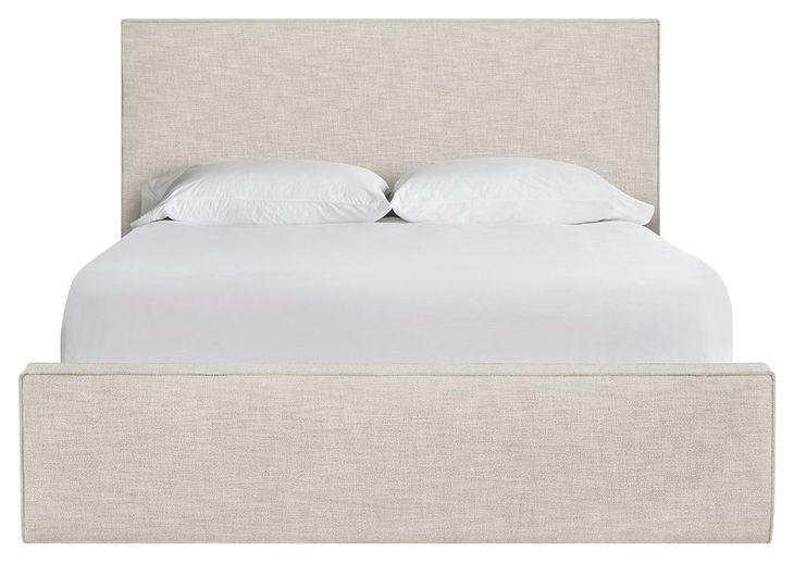 Azure Drift Yukon Sand Performance Fabric Queen Upholstered Panel Bed
