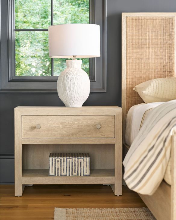 Oasis Dockside 1 Drawer Nightstand with USB Charging and LED