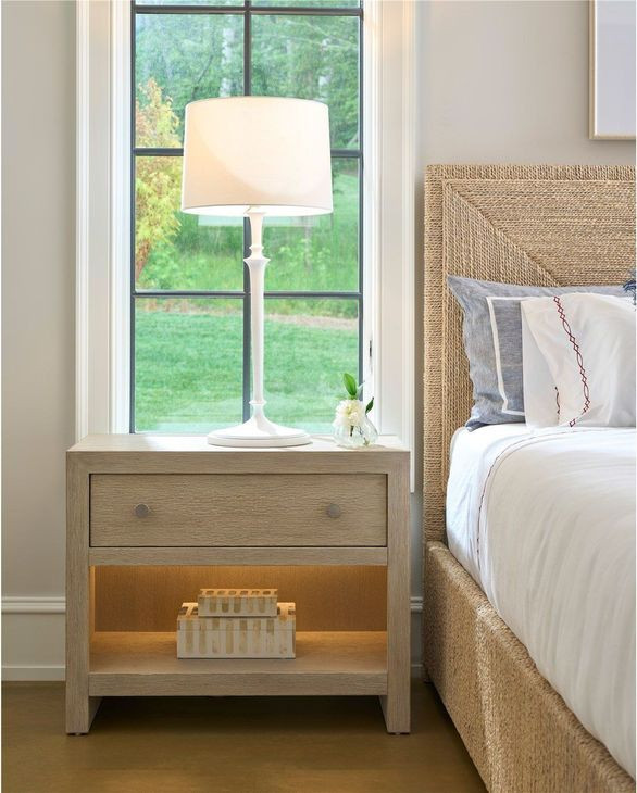 Oasis Dockside 1 Drawer Nightstand with USB Charging and LED