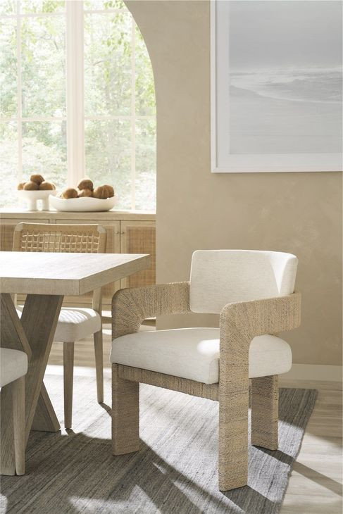 Oasis Abaca and Nomad Snow Performance Fabric Arm Chair